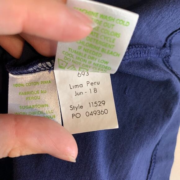 Lilly Pulitzer Dress Womens XS Extra Small Navy White Pima Cotton Rope Detail - Picture 10 of 13